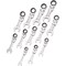 Dynamic 12Pcs Metric Stubby Flex Head, Combo Ratcheting Wrench Set, 8mm-19mm D076608 - alternate 1